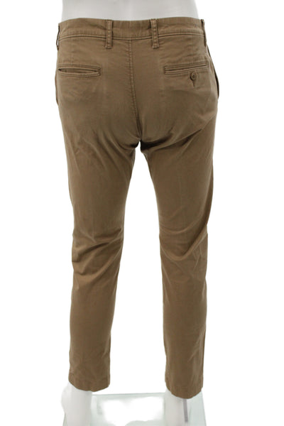 J Crew Mens Chinos Brown Button Size 30