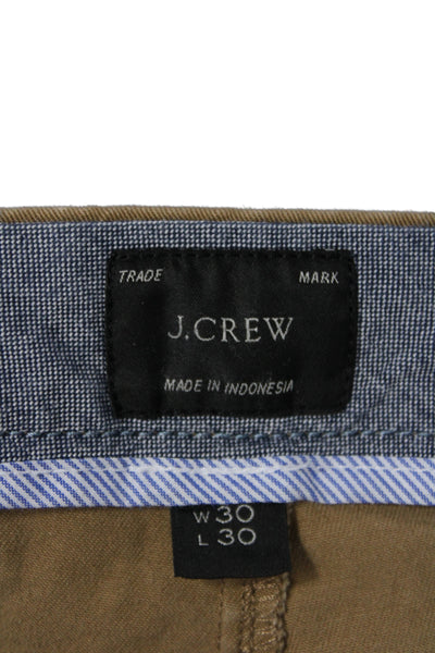 J Crew Mens Chinos Brown Button Size 30