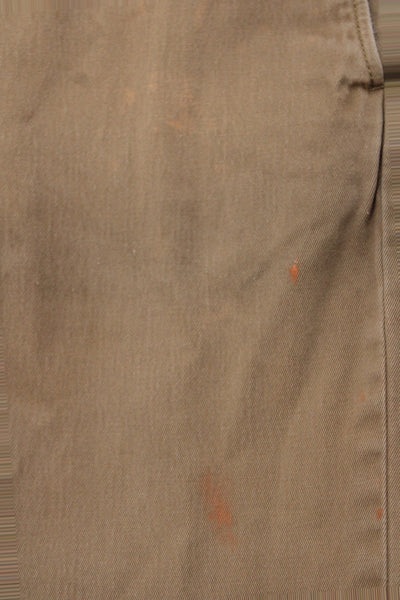 J Crew Mens Chinos Khakis Brown Button 99% Cotton Size 29
