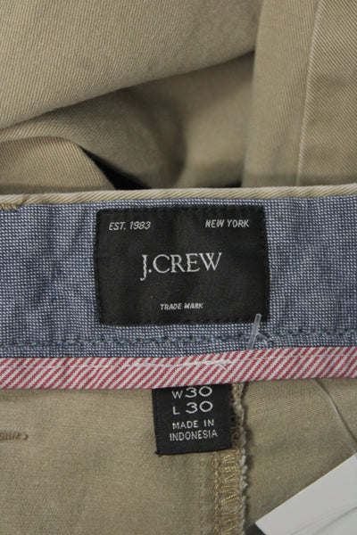 J Crew Men Beige Chinos 98% Cotton 2% Elastane Size 30