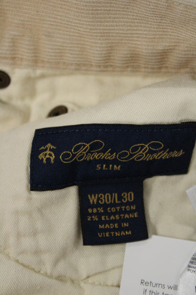 J Crew Men Beige Chinos 98% Cotton 2% Elastane Size 30