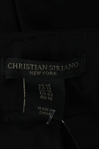 Christian Siriano Women Ankle Dress Pants Black Size 12