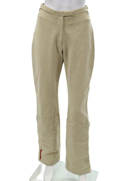 Prada Womens Dress Pants Beige Hook & Eye Size 38