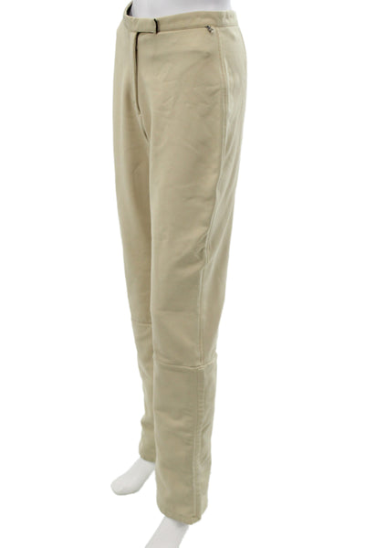 Prada Womens Dress Pants Beige Hook & Eye Size 38
