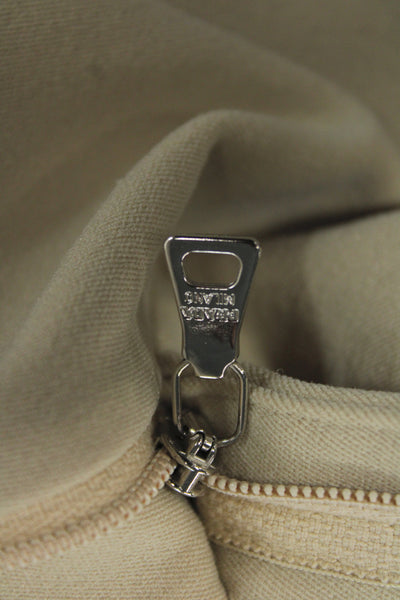 Prada Womens Dress Pants Beige Hook & Eye Size 38