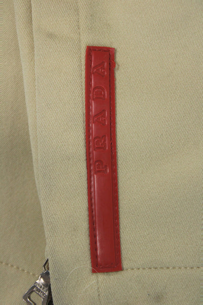 Prada Womens Dress Pants Beige Hook & Eye Size 38