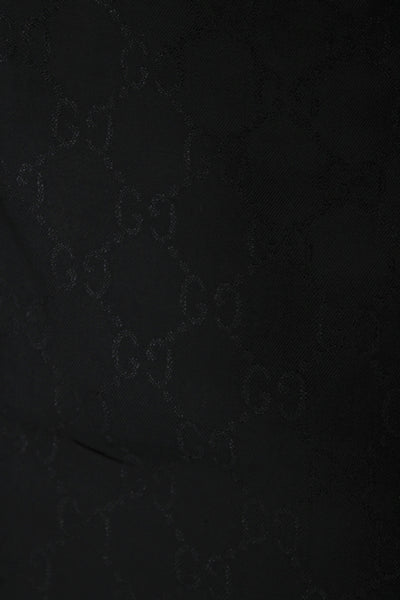 Gucci Mens Black 100% Wool Suit Jacket Button Collared Long Sleeve Size 48
