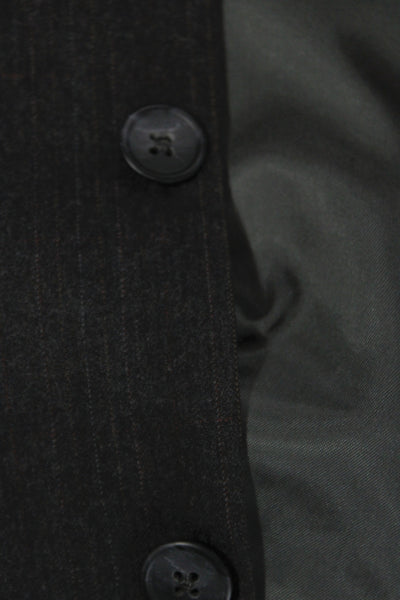 Givenchy Mens Dark Gray Wool Blazer Collared Button Classic Fall Size S