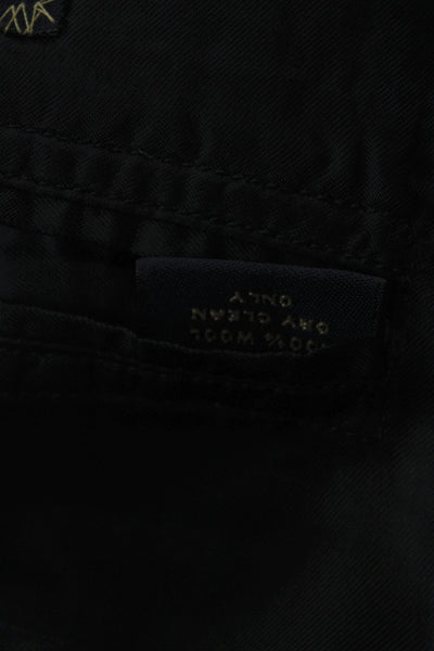 Brooks Brothers Mens Dark Blue Worsted Wool Blazer Button Collared Size 40