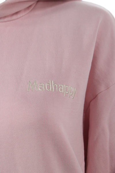 Madhappy Unisex Pullover Hoodie Pink 100% Cotton Long Sleeve Size XS