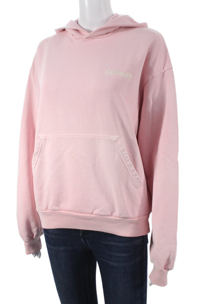 Madhappy Unisex Pullover Hoodie Pink 100% Cotton Long Sleeve Size XS