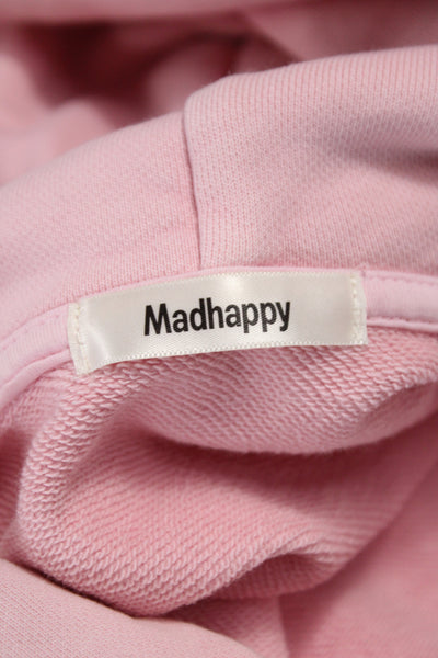 Madhappy Unisex Pullover Hoodie Pink 100% Cotton Long Sleeve Size XS