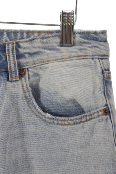 Zara Unisex Straight Tapered Jeans Light Blue High Rise 100% Cotton Size 8