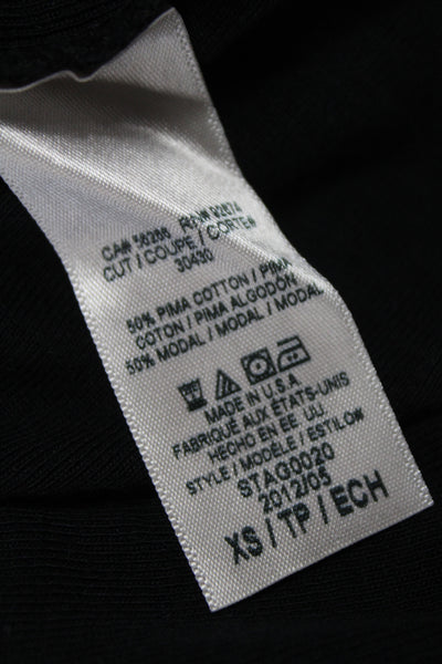 Splendid Women Black Square Neck Sleeveless Camisole Cotton Polyester Size XS