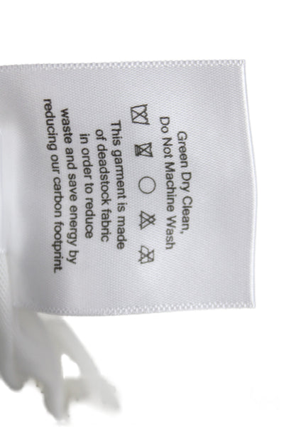Miaou Womens Designer White Sleeveless Zip Front Top Nylon Spandex Solid Size L