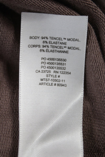 Wilfred Free Women Cropped Basic Tank Brown Square Neck Tencel Modal Size M