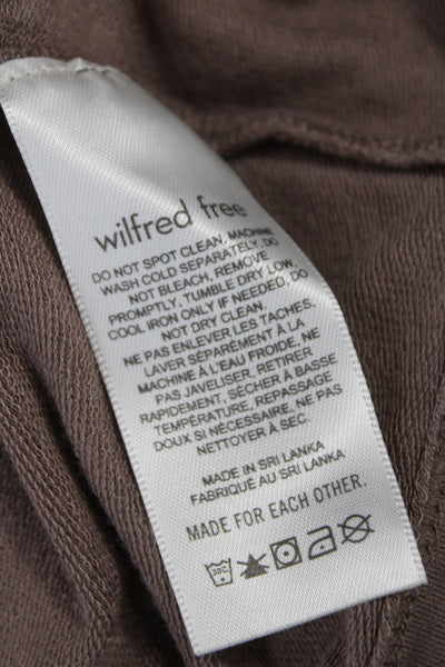 Wilfred Free Women Cropped Basic Tank Brown Square Neck Tencel Modal Size M