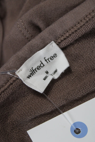 Wilfred Free Women Cropped Basic Tank Brown Square Neck Tencel Modal Size M