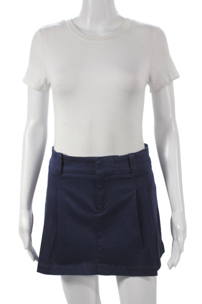 Sunday Best Women Mini Skort Dark Blue Short Size 2