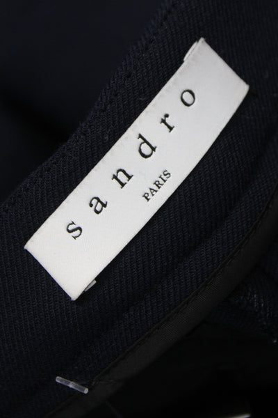 Sandro Womens Dark Blue Cropped Ankle Dress Pants Size 36