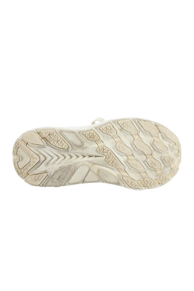 HOKA Womens Lace Up Knit Low Top Clifton 8 Running Sneakers White Size 6