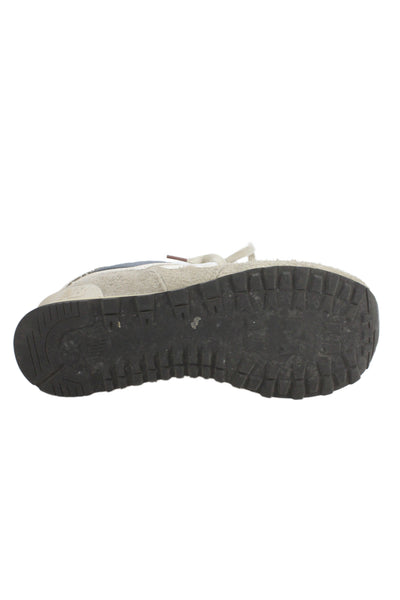 New Balance Mens Lace Up Suede Trim Nylon Logo 574 Running Sneakers Gray 9.5