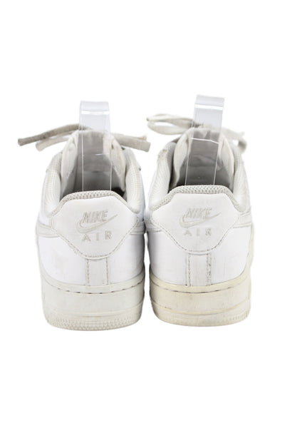Nike Womens Lace Up Perforated Leather Air Force 1 Sneakers White Size 7