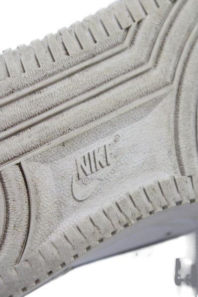 Nike Womens Lace Up Perforated Leather Air Force 1 Sneakers White Size 7