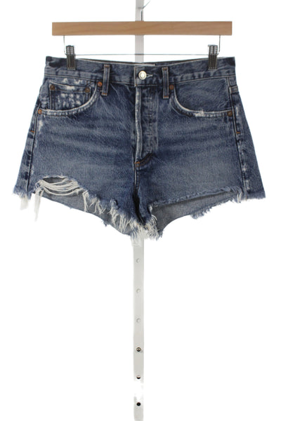 Agolde Unisex Dark Blue 100% Cotton 90s Shorts Size 25
