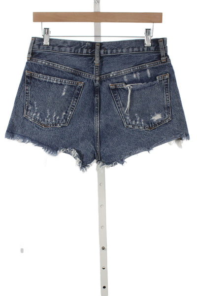 Agolde Unisex Dark Blue 100% Cotton 90s Shorts Size 25