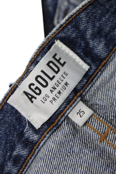 Agolde Unisex Dark Blue 100% Cotton 90s Shorts Size 25