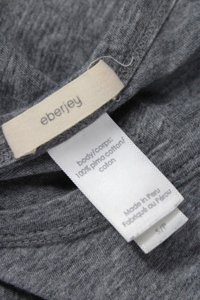 Eberjey Womens Sleepwear Set Gray Round Neck Short Sleeve Solid Size S