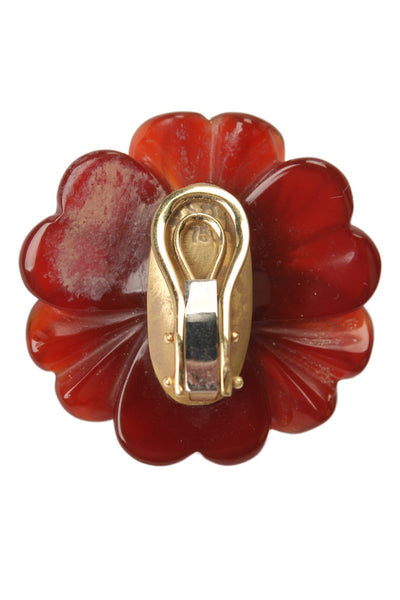 Seaman Schepps x Bettina's Flowers Womens 18K Gold Multistone Carved Earrings