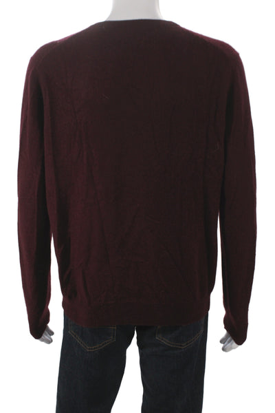 Black Brown 1826 Mens Pullover Cashmere V Neck Brown Sweater Size L