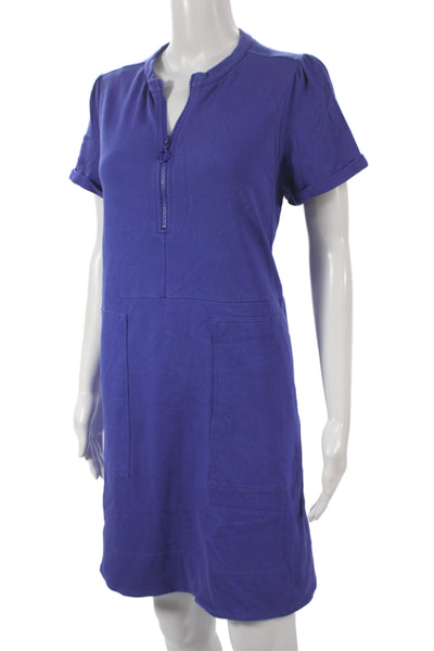Me + Em Womens T-Shirt Dress Purple V-Neck Short Sleeve Cotton Size 10