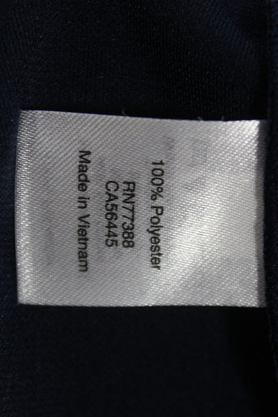 J Crew Womens Dark Blue Collared Shirt Dress Long Sleeve Polyester Size L