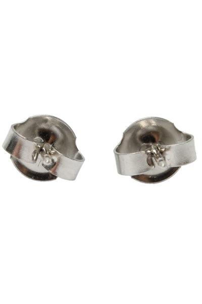 Studex Womens 18K White Gold Cubic Zirconia Piercing Stud Earrings