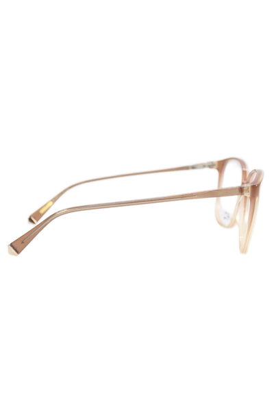 Kate Young Women's Clear Lens Beige Frame Sunglasses