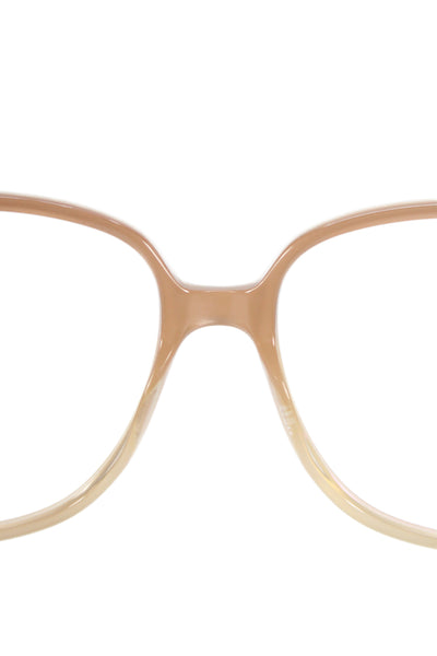 Kate Young Women's Clear Lens Beige Frame Sunglasses