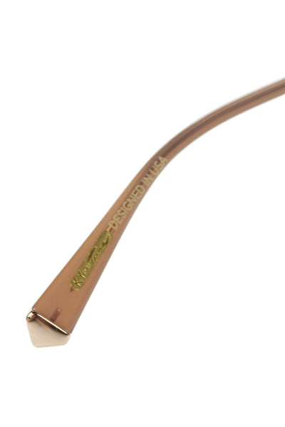 Kate Young Women's Clear Lens Beige Frame Sunglasses