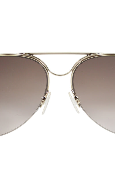 Kate Young Women's Brown Lens Gold Frame Sunglasses