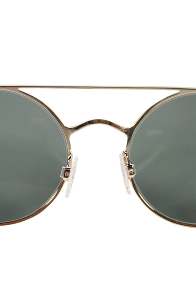 Designer Wonmen's Gold Frame Black Lens Sunglasses