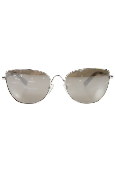 Kate Young For Tura Women's Square Frame Silver Tone Sunglasses