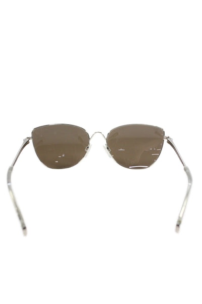 Kate Young For Tura Women's Square Frame Silver Tone Sunglasses