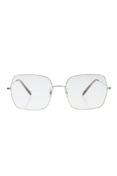 Kate Young Women's Clear Len Silver Frame Sunglasses