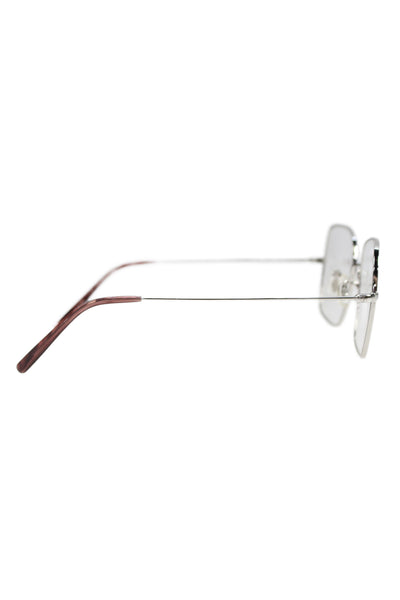 Kate Young Women's Clear Len Silver Frame Sunglasses