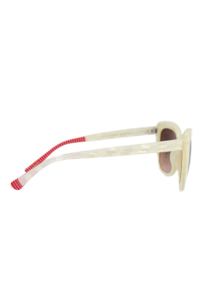 Designer Women's Square Frame White Sundglasses