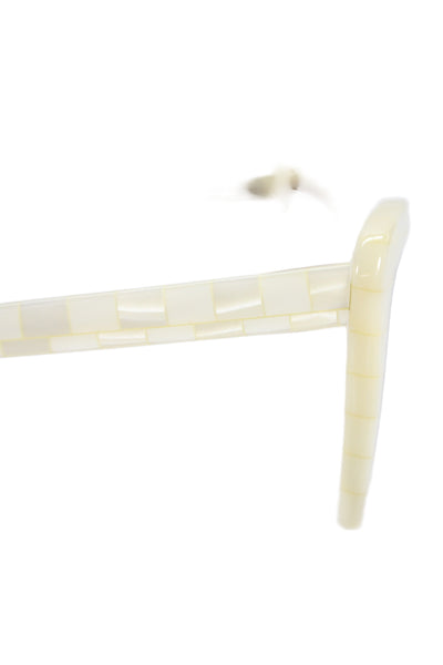 Designer Women's Square Frame White Sundglasses