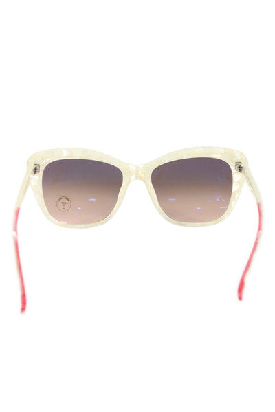 Designer Women's Square Frame White Sundglasses