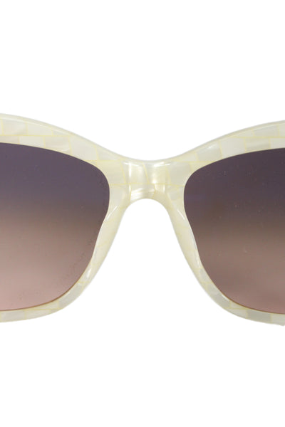 Designer Women's Square Frame White Sundglasses